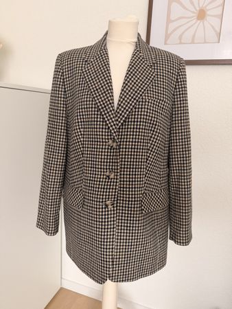 Essentiel Blazer Gr. 40 kariert Vintage Wolle