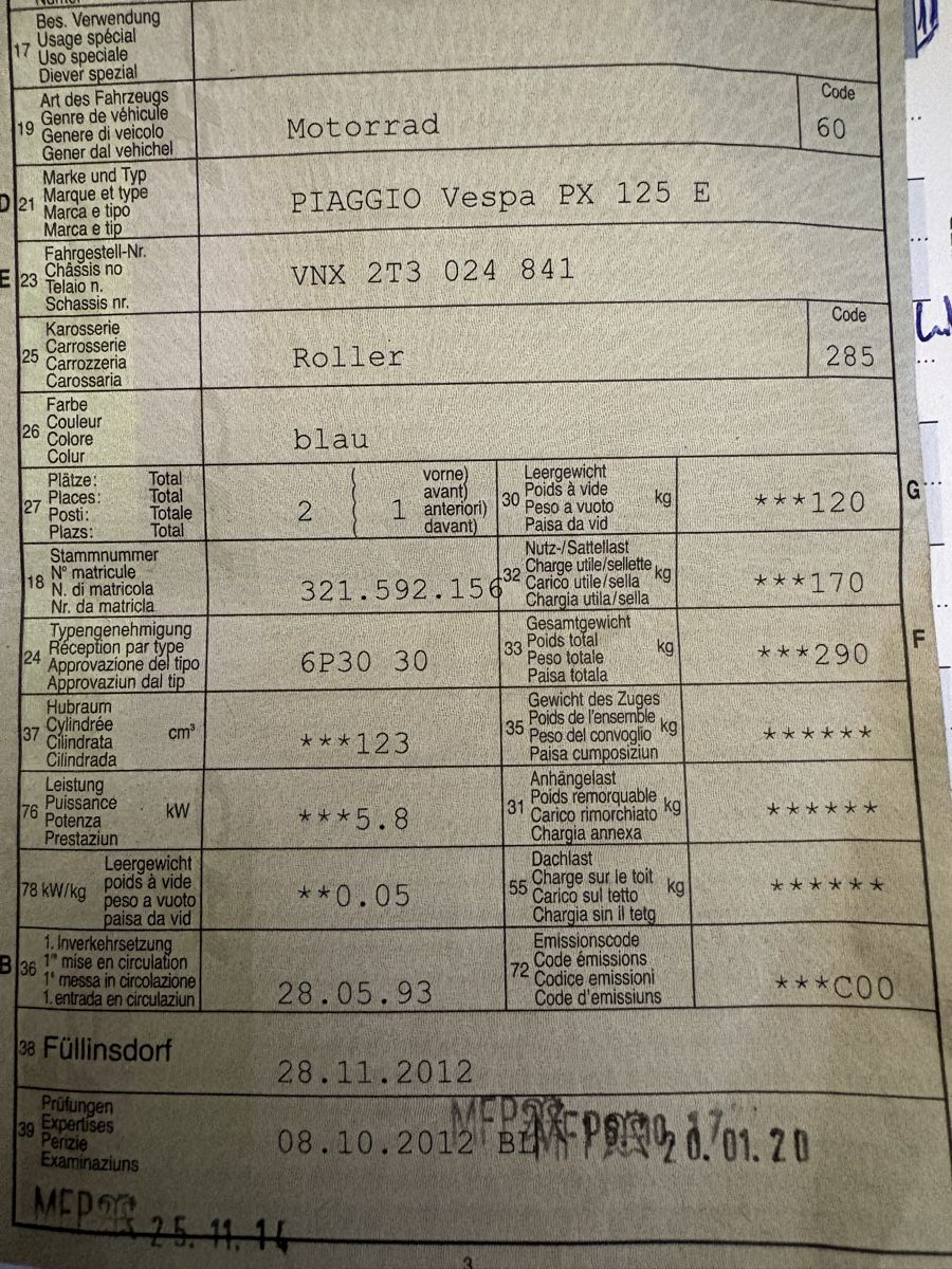 Piaggio Route: Vespa PX 125 E – D'occasion à Basel par Rikardo_1979 8