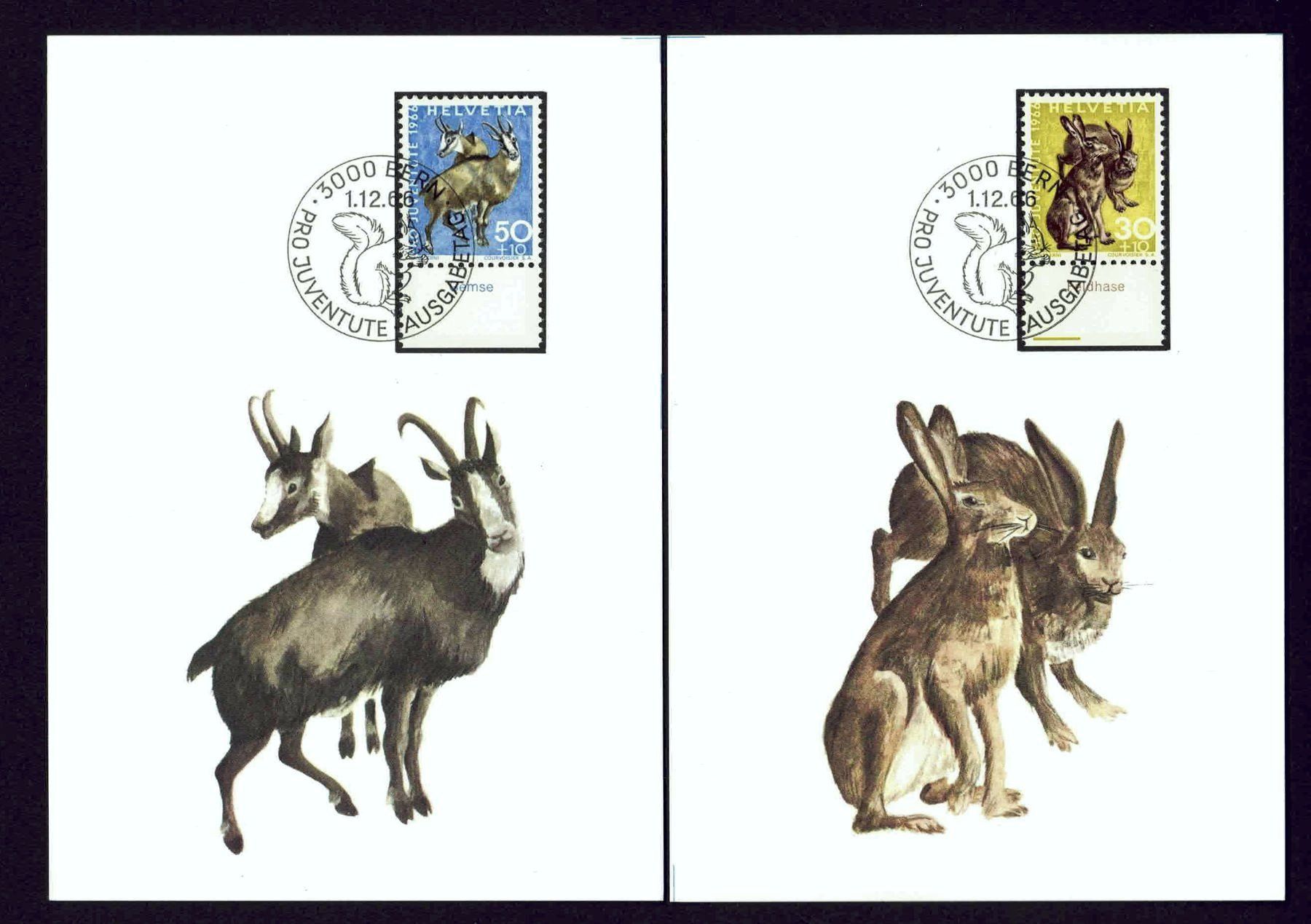 Alle Briefmarken: Satz MK PJ 1966 und MK von 2003 – Gebraucht aus Basel von Pfefferschootte