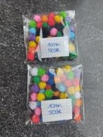 2 Pack Pompoms glitzer 50Stk Mix Farben 10mm