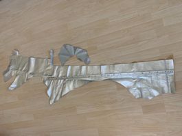 Lederrest / Leder in Silber, ca. 1,1mm