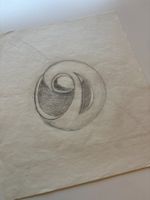 💚 Vintage Bleistiftstudie auf Blütenpapier 💚 CH SAMMLUNG