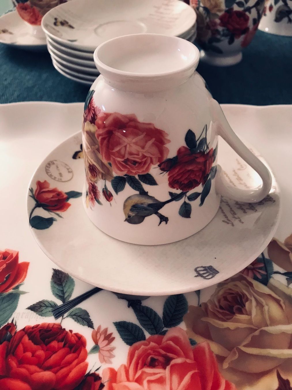 Tazze: 8 x Kaffeetasse mit Tablett – Nuovo e nell'imballaggio originale da Frauenfeld venduto da berk39 9