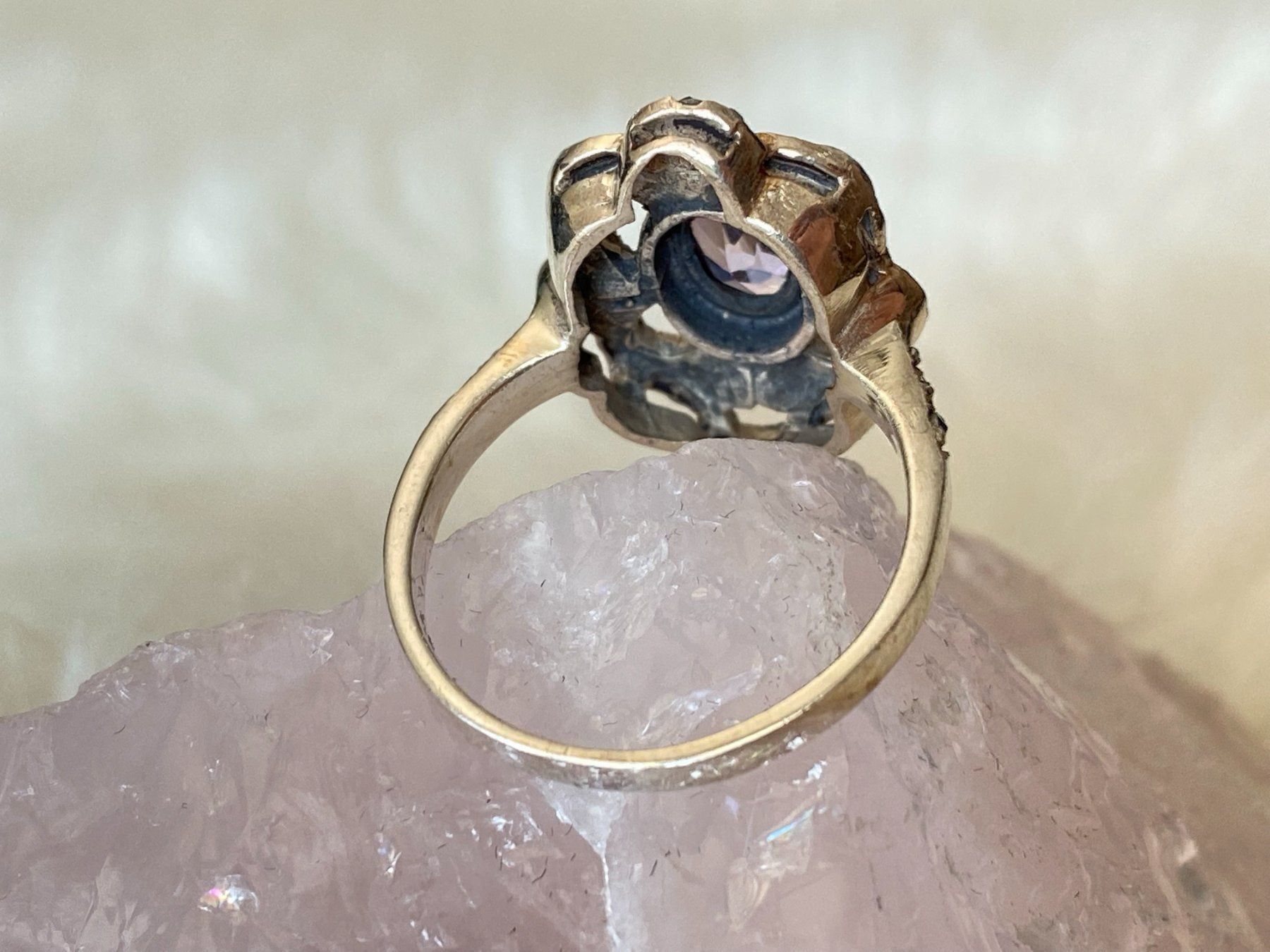 Anelli: Ring Silber 925 mit lila Stein – Usato da Istighofen venduto da Ringparadies 2