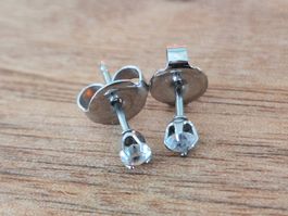 Klassische Diamant Ohrstecker 18K Weissgold ca. 0.2 ct.