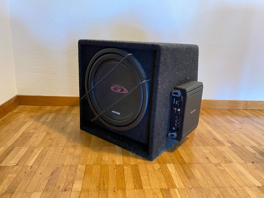 Kit Subwoofer Alpine SBG-30 12" 800W + Ampli 550W - Pack Auto Bass Reflex
