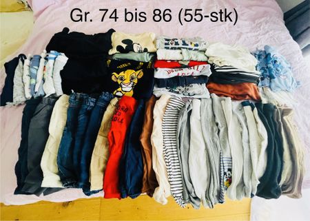 Kleiner Junge Kleidung Größe 74-86 (55-tlg)
