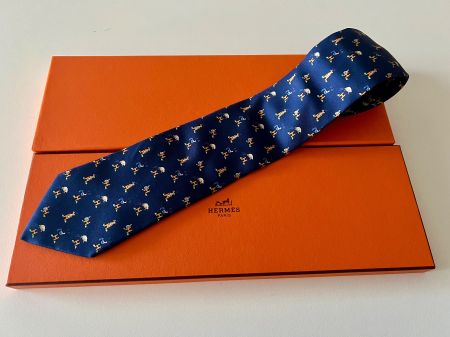 Cravate HERMES-Paris „Wild H“ - avec box original