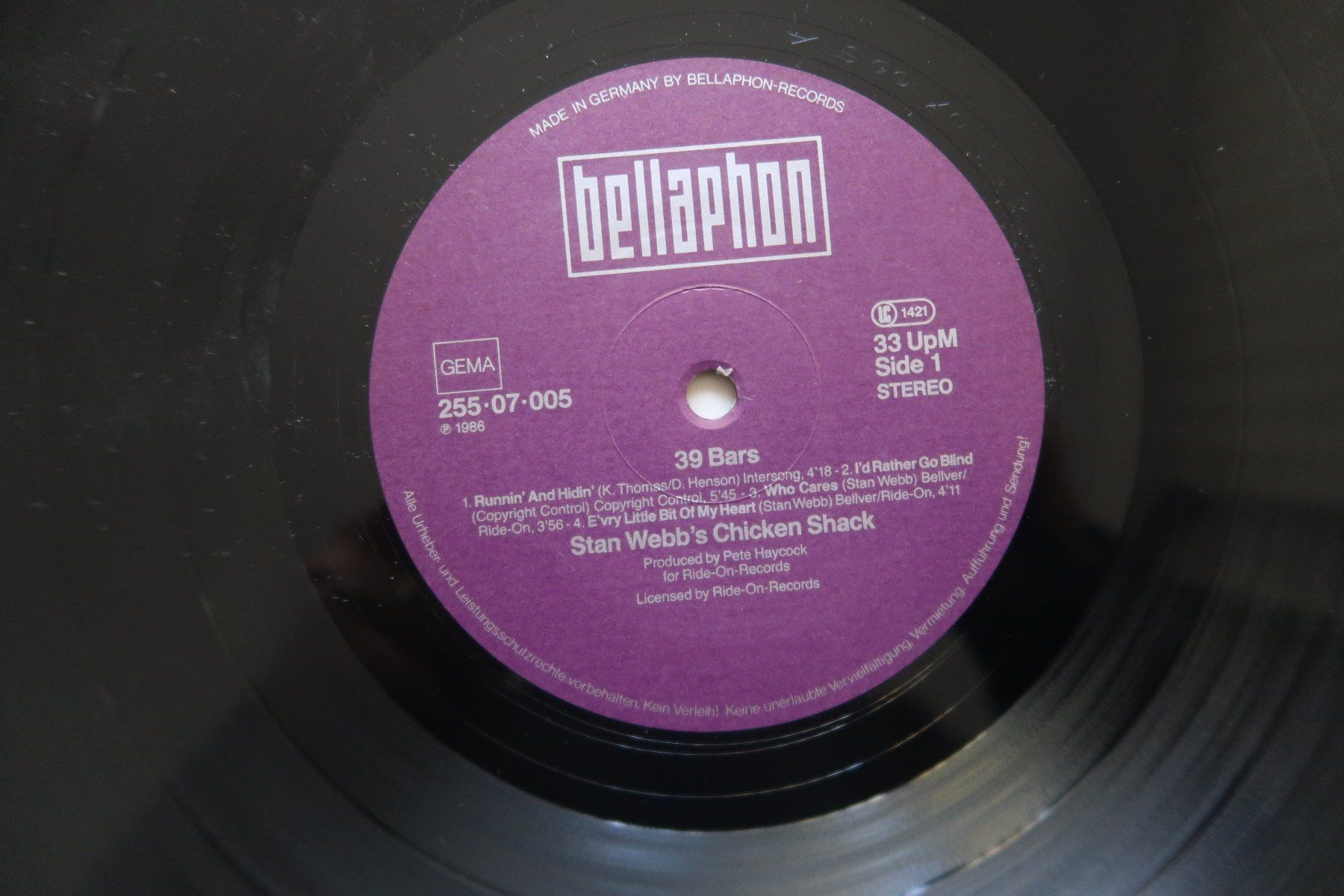Dischi in vinile: STAN WEBB'S CHICKEN SHACK - 39 BARS - VINYL LP – Usato da Basel venduto da Patiscat 2
