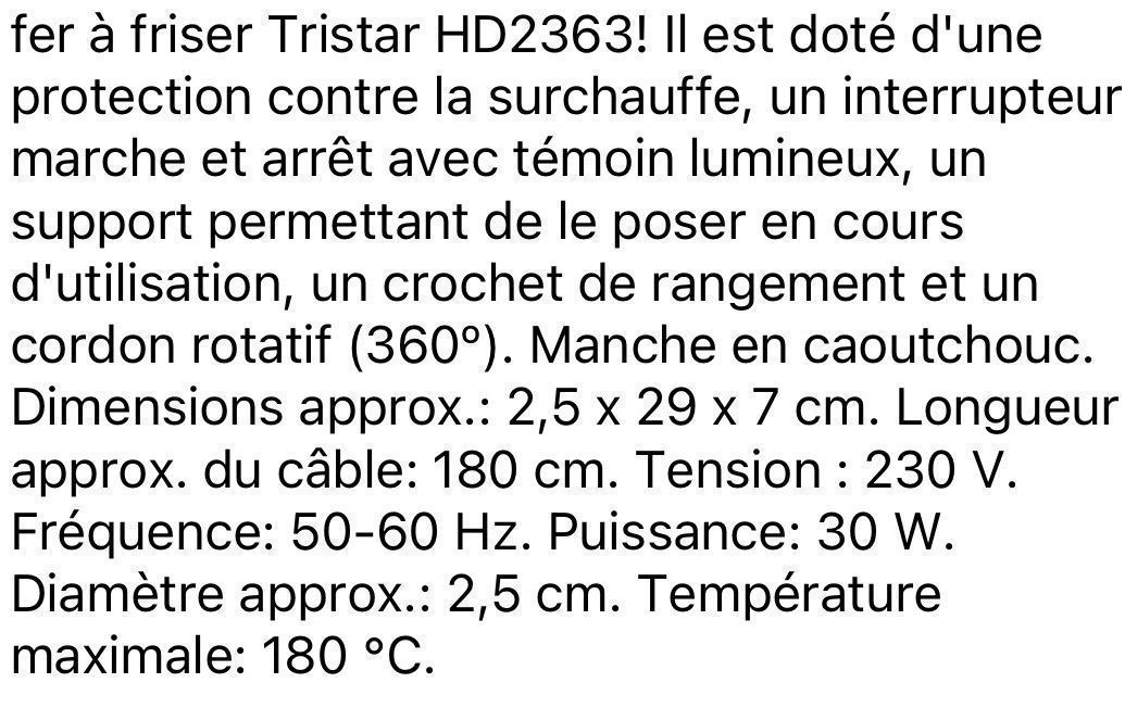 Piastre & Arricciacapelli: Fer à friser – Nuovo (secondo la descrizione) da Daillens venduto da Colombine06 2