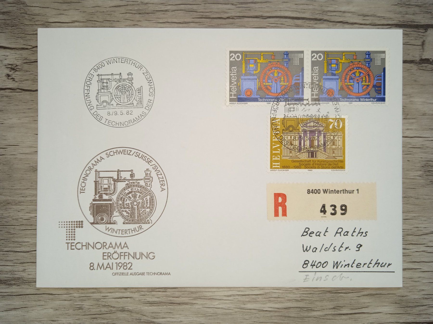 Tutti i francobolli: TR18 Enveloppe + Timbre Suisse 1982 – Usato da Cousset venduto da Patrick_Collections