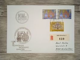 TR18 Enveloppe + Timbre Suisse 1982