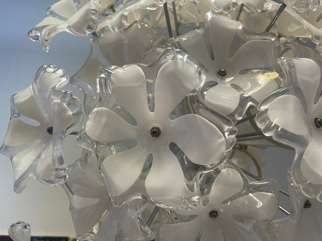 Interio Kronleuchter & Deckenlampen: Deckenlampe rund mit weissen Blumen – Gebraucht aus Bern von Melasse33 1