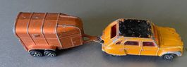 Corgi Juniors Citroen Dyane mit Horsebox Anhänger