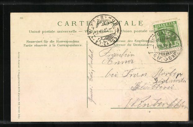 Cartoline postali: AK St. Gallen, Rosenberg mit Edelweiss – Usato da Berlin venduto da bartko-reher 1