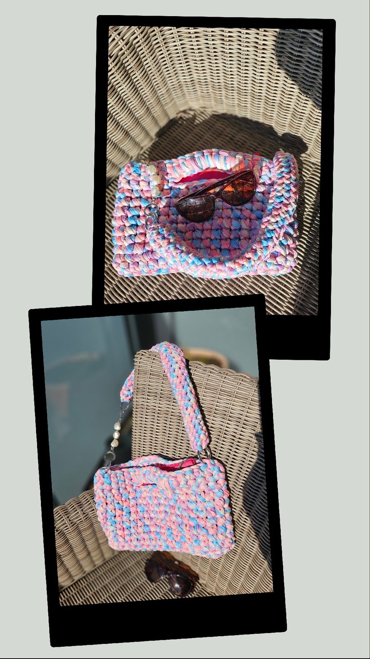Taschen für Damen: Tasche mit Perlenkette, pastellfarben – Neu und originalverpackt aus Fehraltorf von lisam16 5