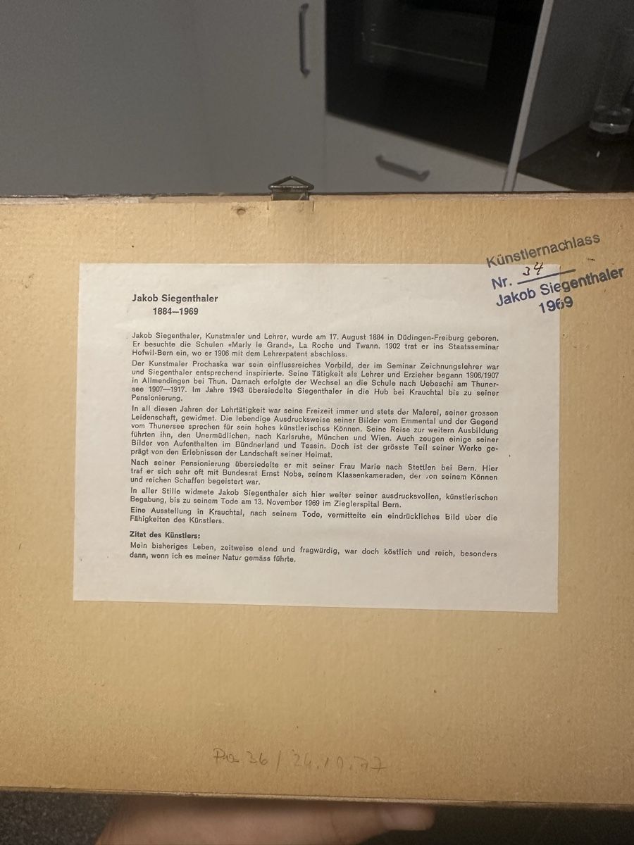 Dipinti: Bilderreihe Jakob Siegenthaler – Usato da Baar venduto da pat_sr55 8