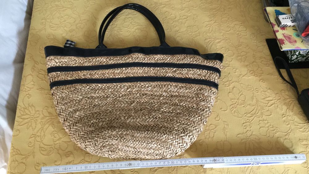 Borsa Spiaggia In Cotone Uncinetto Bohémien | Tracolla Intrecciata A Mano Con Tasca Interna | 38x16x30 Cm | Per Viaggi E Tempo Libero