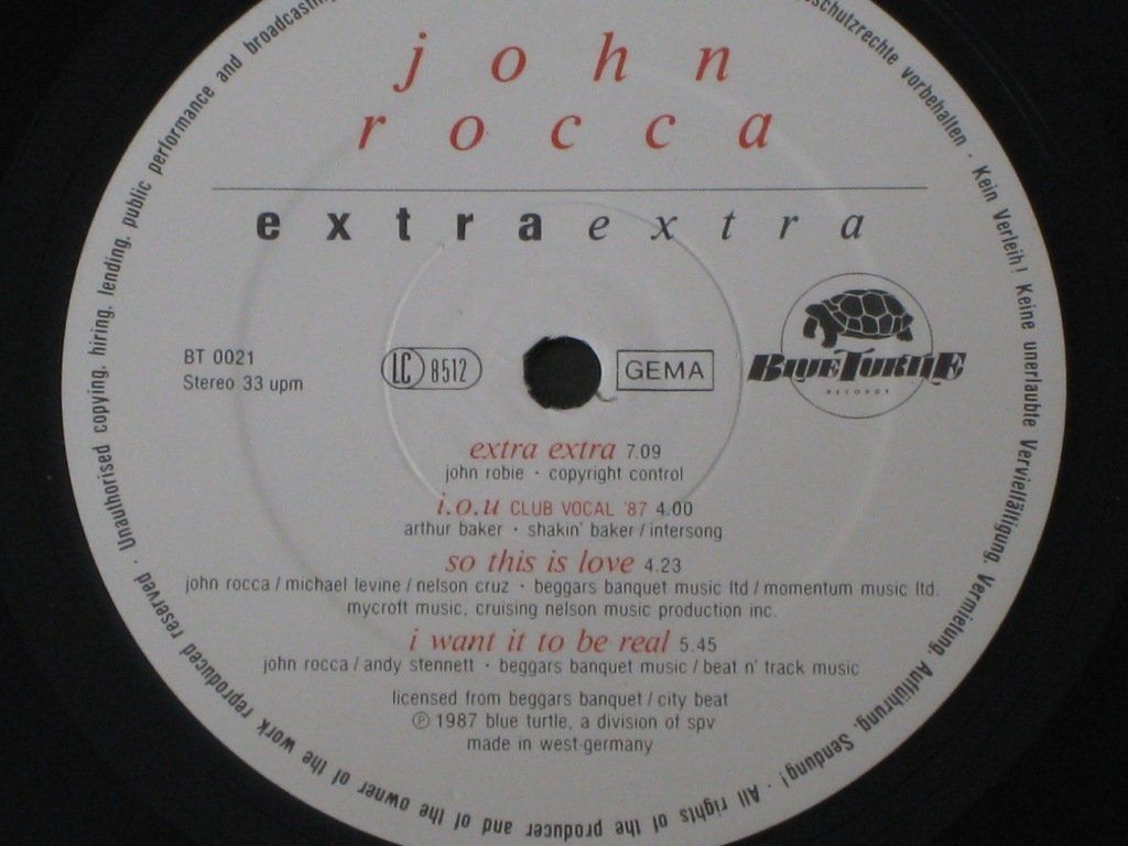 Dischi in vinile: LP - JOHN ROCCA - EXTRA EXTRA – Usato da Steckborn venduto da Quo7 1