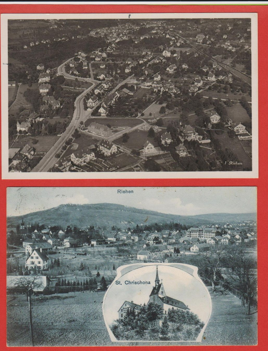 Cartoline postali: Riehen  -  7 alte Ansichtskarten und Stabstempel Riehen 1911 – Usato da Vitznau venduto da Ropaku 1