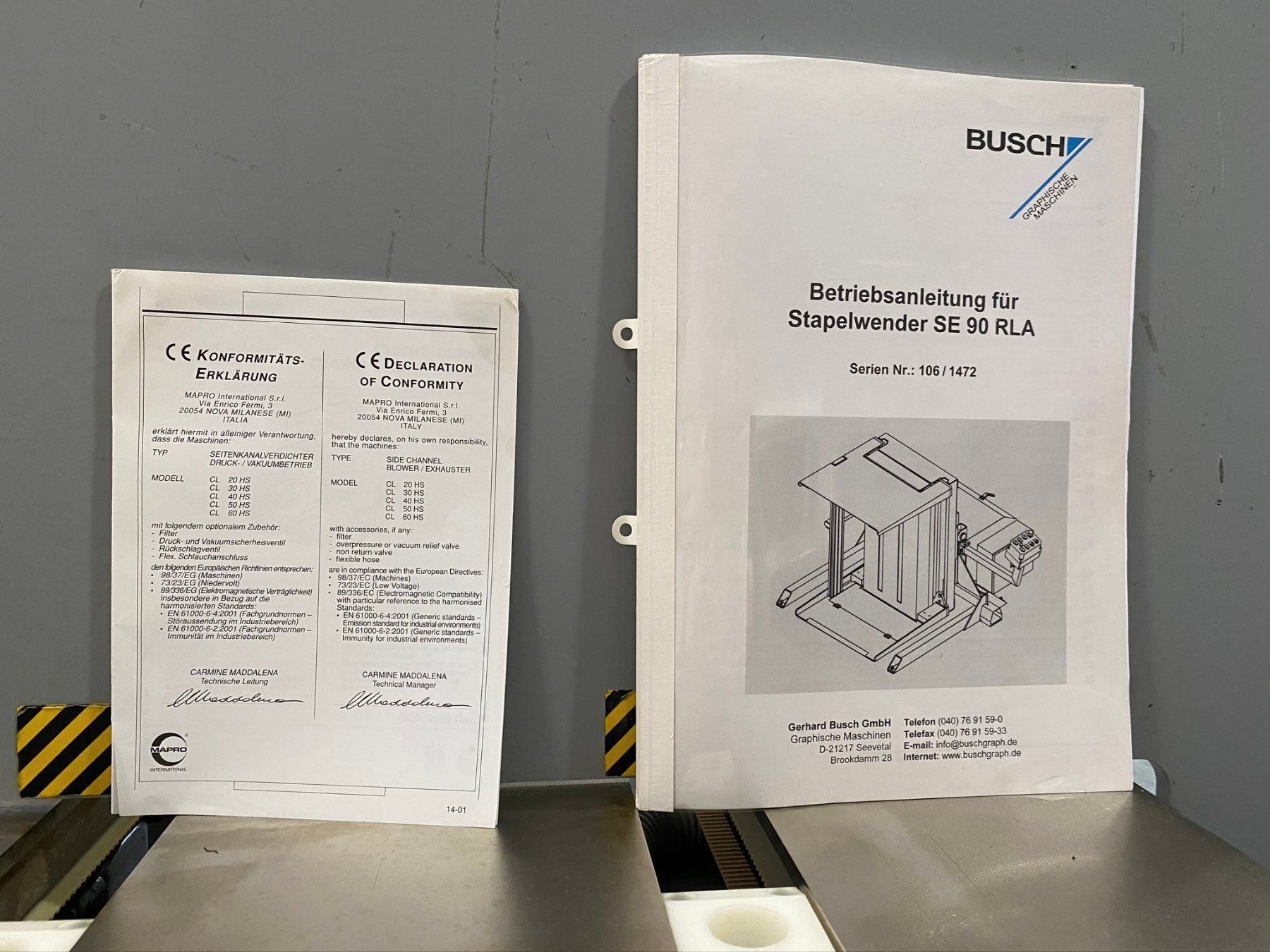 Tutte le macchine: Stapelwender BUSCH  SE 90 RLA – Usato da Rudolfstetten venduto da spot-tech 3
