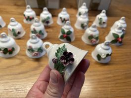 Keramik Glöckchen für Christbaum Weihnachten