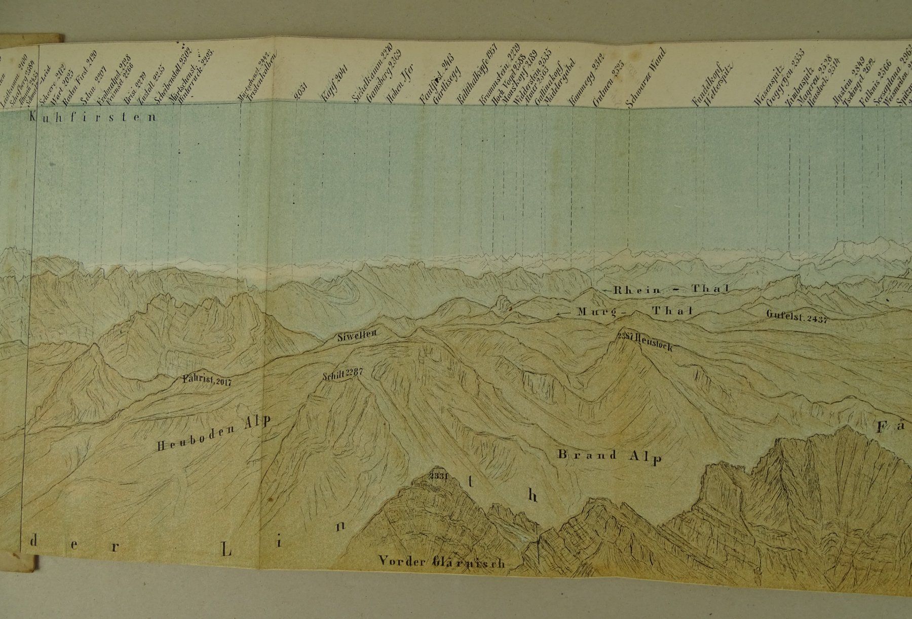 Libri: PANORAMA VOM RUCHEN GLÄRNISCH 1870 – Usato da Grüningen venduto da Kartensammler 2