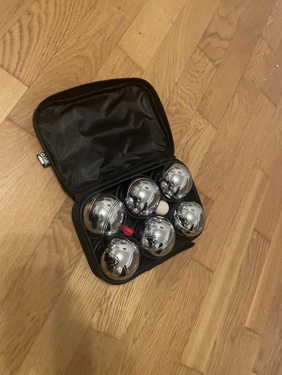 Mygoodprice Boccia-Kugeltasche 'Boulet' – Für 3 Kugeln + Schweinchen, 23x9x6 Cm, 100% Polyester