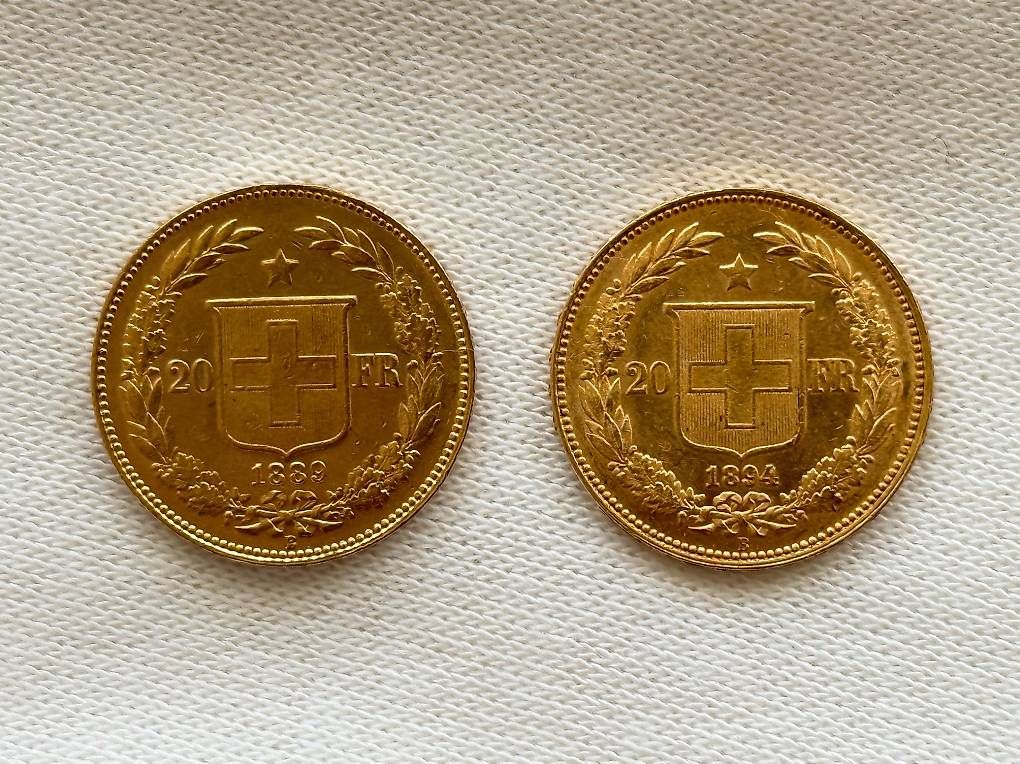 Tutti le monete: 2 stk. HELVETIA 1889 & 1894 – Usato da Weinfelden venduto da coin-base