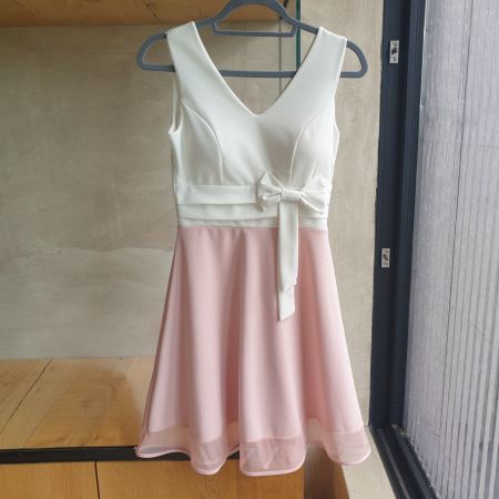 🐸 ROMANTISCHES COTTON CANDY SOMMERKLEID MIT SCHLEIFE