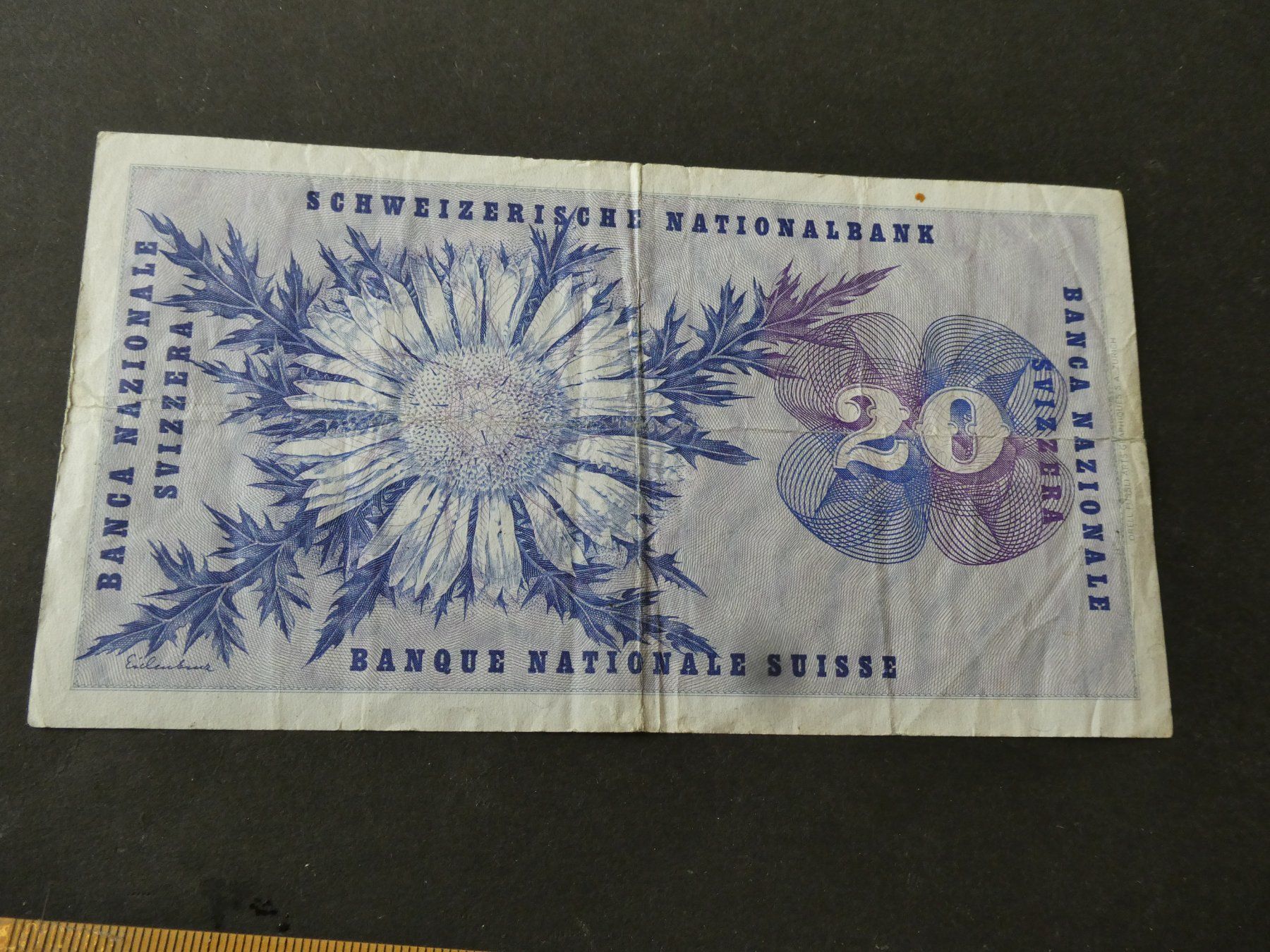 Banconote: Schweiz 1973, 20 Franken – Usato da Hinterforst venduto da Rohusri 1