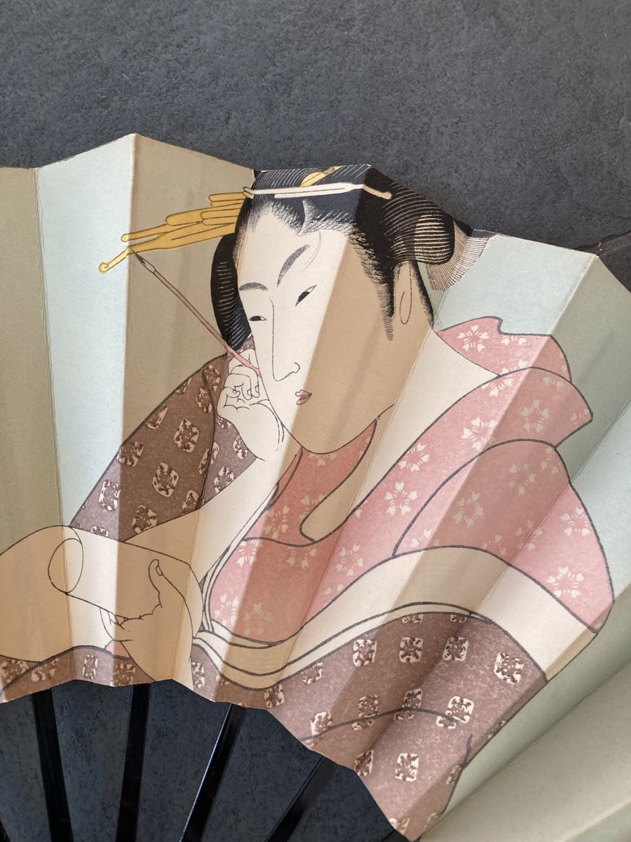 Tutte le decorazioni: Japanischer Fächer, Handbemalt, sehr alt – Usato da Zürich venduto da elegantissima 1