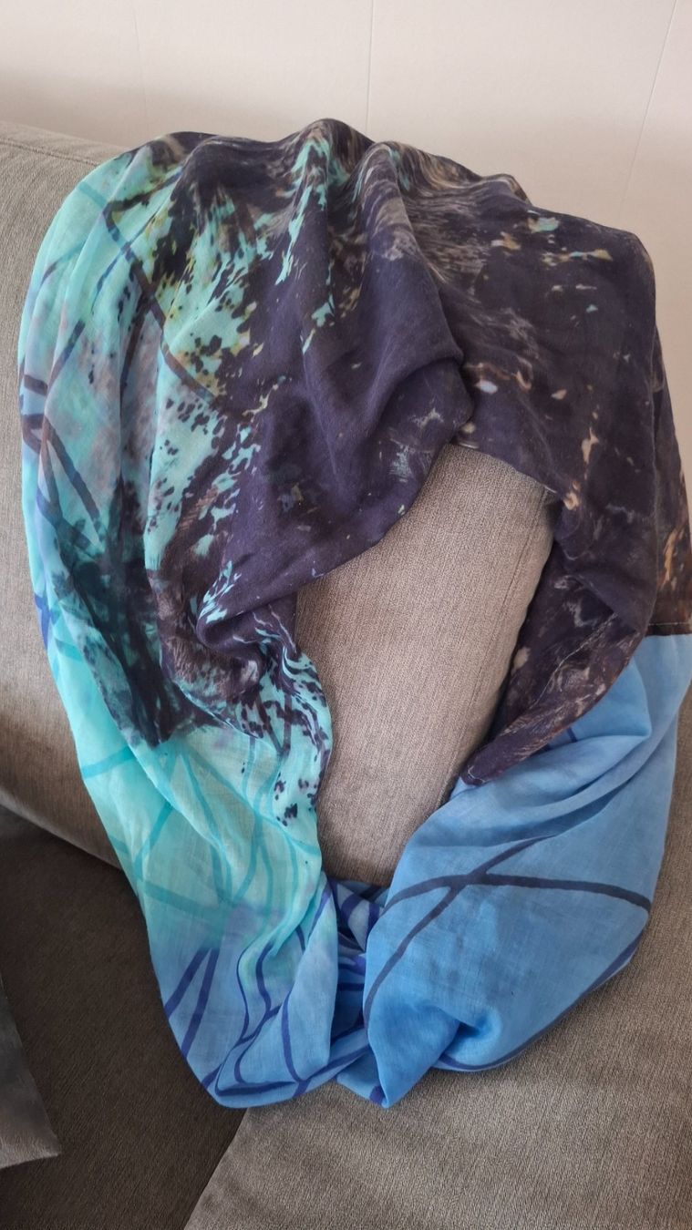 Foulards & écharpes: Loop Schal blau gemustert – D'occasion à Rieden SG par Mohu1 1
