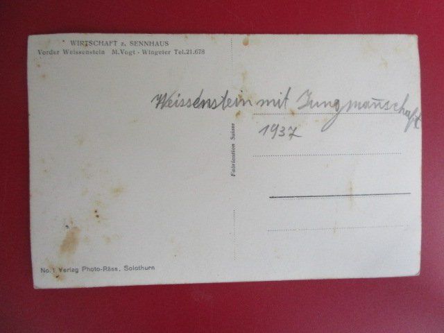 Cartoline postali: alte AK: Weissenstein Solothurn - datiert 1937 – Usato da Luzern venduto da Horoskop1 2