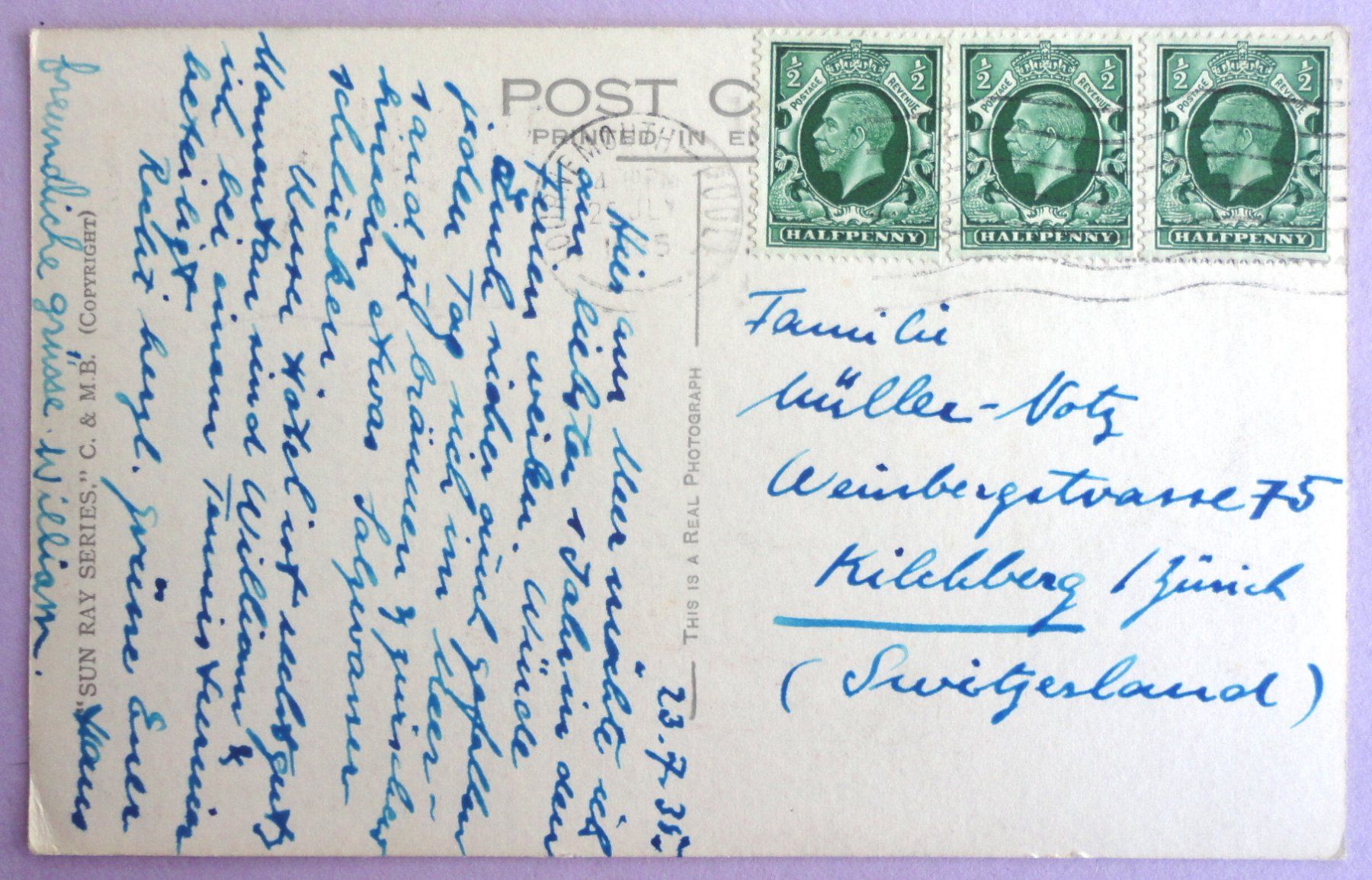Cartoline postali: The East Cliff, Bournemounth – Usato da Fétigny venduto da Billy2miny 1