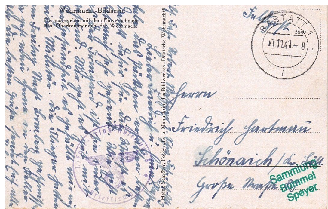 Cartoline postali: Armee Postkarte 1941 – Usato da Sugiez venduto da brockicenter 1