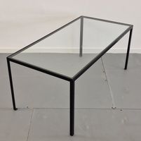 MCM Vintage Design, Couchtisch, Glas, Metall, 1960er