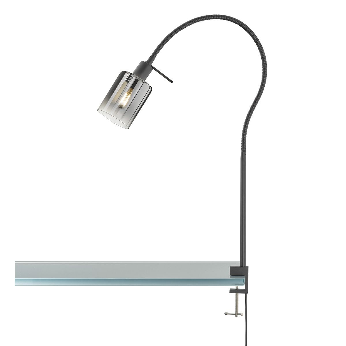 Lampade: Klemmleuchte, Schalter, Glasschirm – Nuovo (secondo la descrizione) da Kreuzlingen venduto da Smart-Light 2
