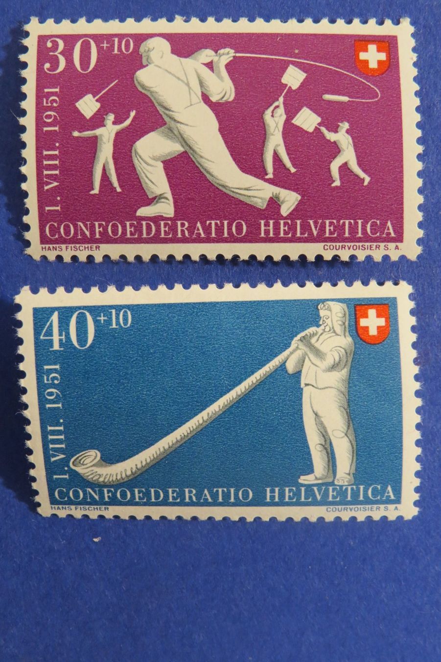 Tutti i francobolli: Serie Pro Patria 1951 postfrisch **, - SBK: 30.-. – Nuovo (secondo la descrizione) da Brunnen venduto da Kumari 1