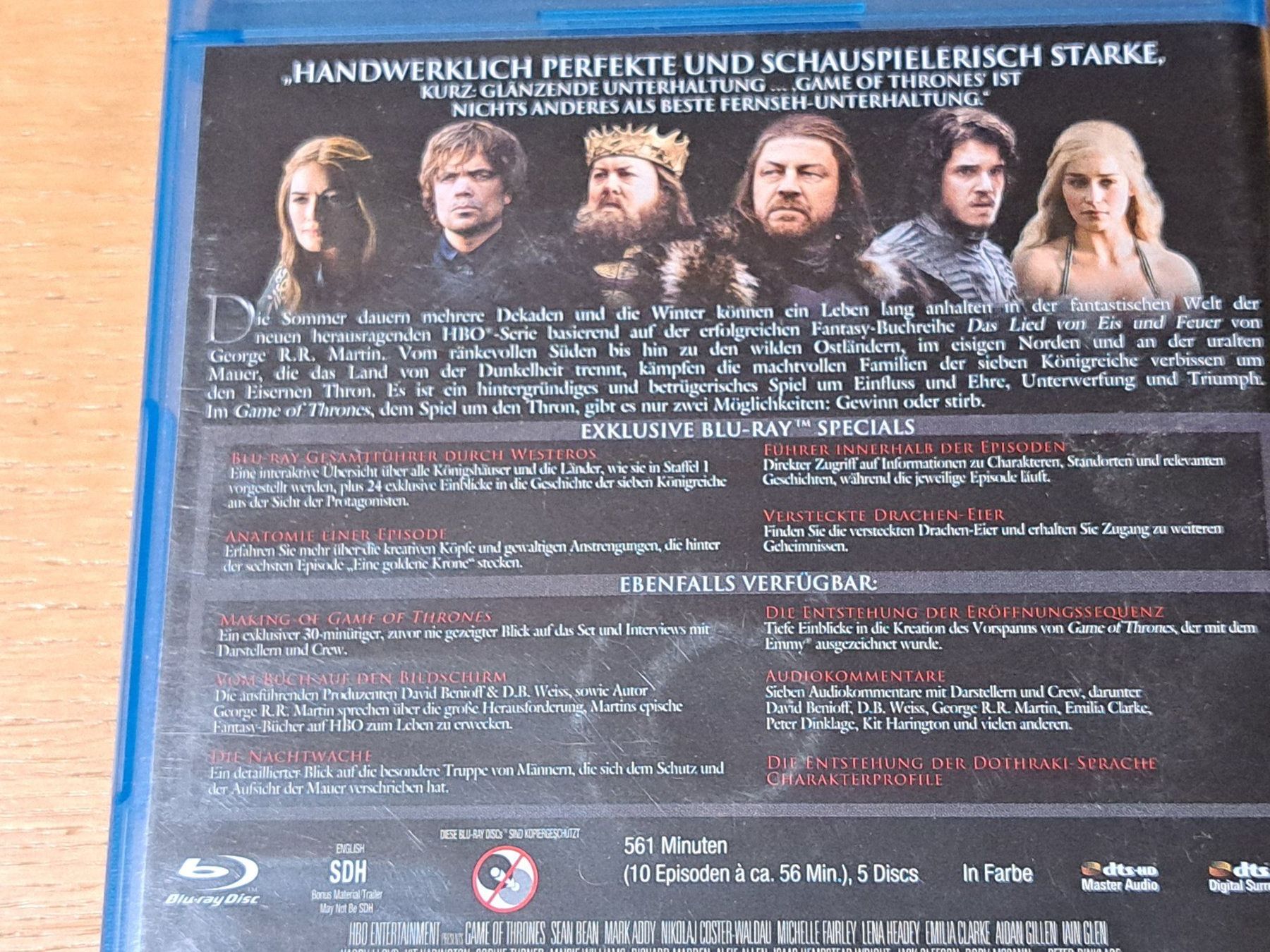 Alle DVDs: Blu-ray Game of Thrones 1, Boxset  mit 5 Discs – Gebraucht aus Unterseen von Kanica 2