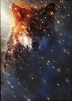 Tableau métallique Displate motif loup, neuf