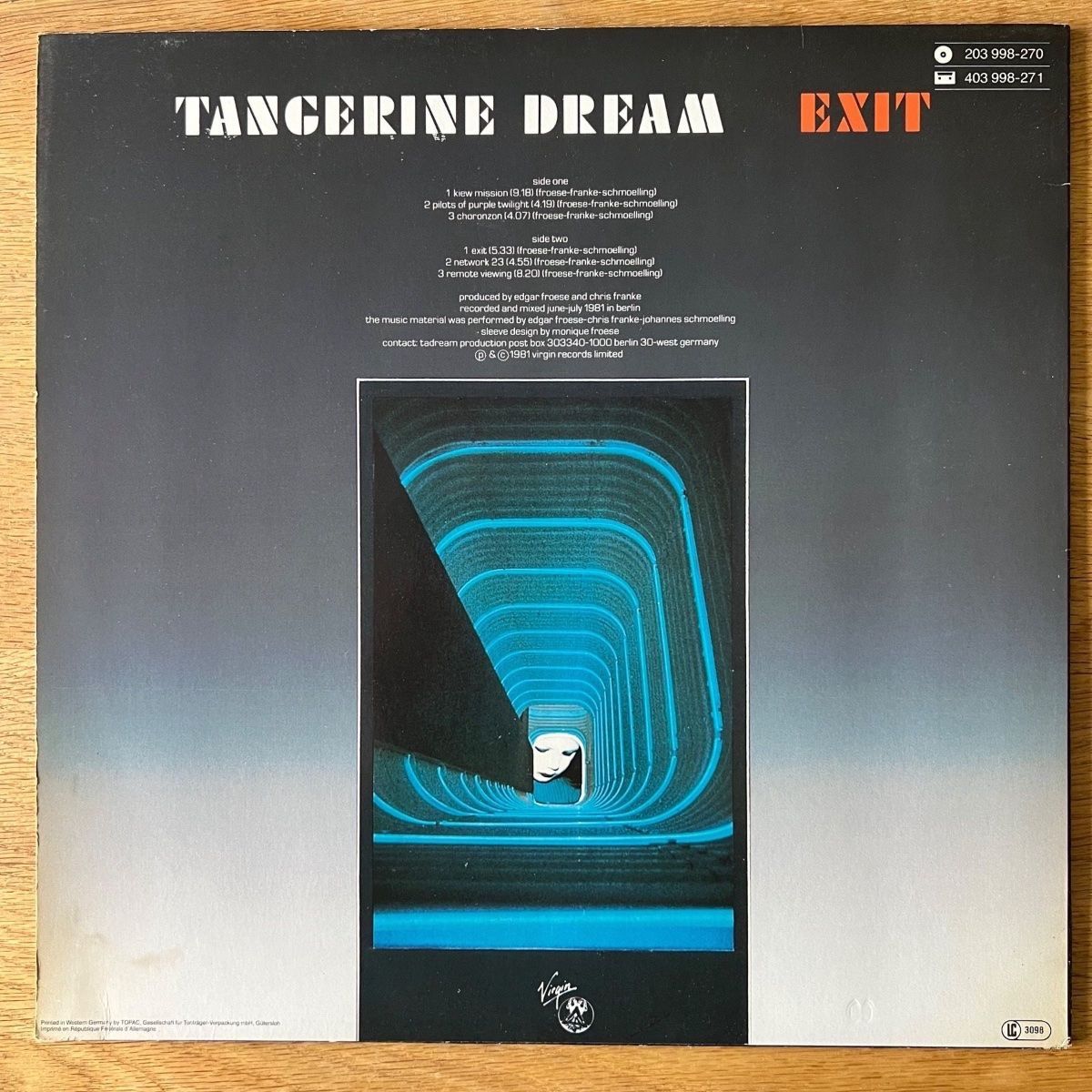 Schallplatten: Tangerine Dream - Exit / 1. D-Press. - Very nice Copy – Gebraucht aus Gais von soundcave57 1
