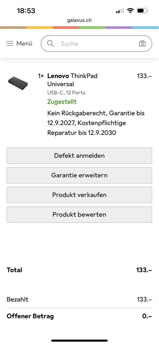 Lenovo Docking station: Lenovo Thinkpad universal – Nuovo (secondo la descrizione) da Dübendorf venduto da Greuter03 3