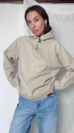 Vintage Y2K 2000s Cream Tan Hoodie
