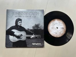 JOHNNY CASH rare Single She used to love me signiert vinyl