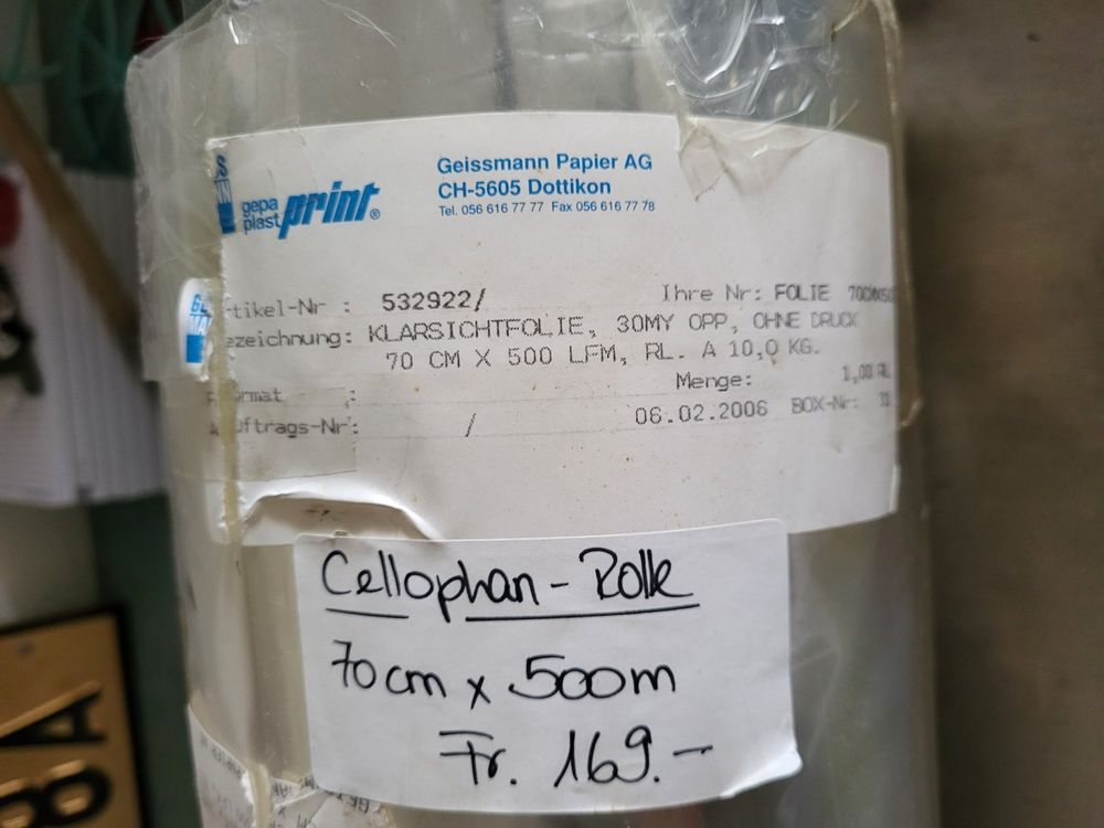 Geschenkfolie Transparent 40cm X 50m - Klare Cellophan Rolle