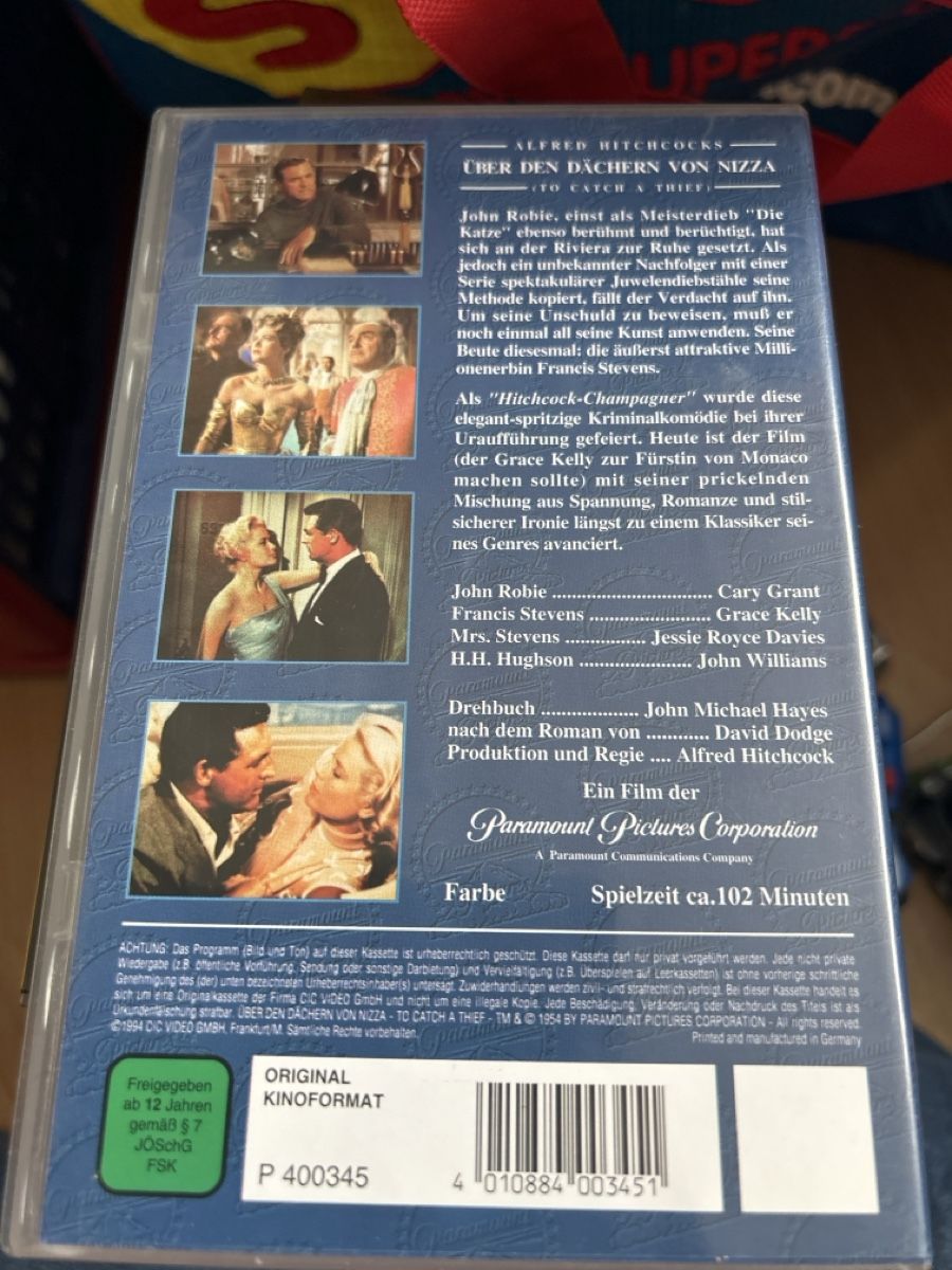 Tutti i VHS: VHS  "Ueber den Daechern von Nizza" Grace Kelly  – Usato da Herbetswil venduto da rotekatze84 1