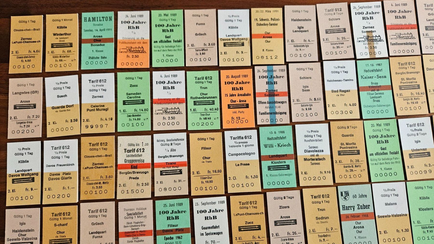 Tickets: Sammlung alter SBB/RHB Zugbilletts (versch.) – Neu (gemäss Beschreibung) aus Untervaz von FullFlap777 5