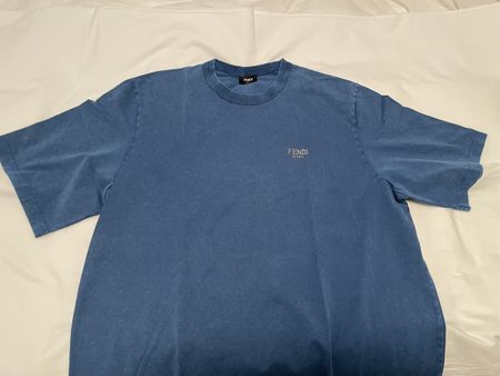 Authentic Fendi T-Shirt, Grösse L, Oversized! Blau