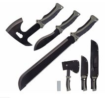 Axt: Outdoor Survival Beil-Set inkl. Messer & Machete